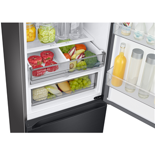 Samsung BeSpoke, height 203 cm, 387 L, black - Refrigerator