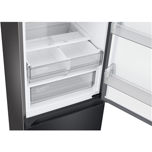 Samsung BeSpoke, 387 L, height 203 cm, black - Refrigerator