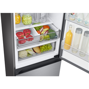 Samsung BeSpoke, 387 L, height 203 cm, stainless steel - Refrigerator