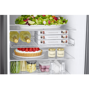 Samsung BeSpoke, 387 L, height 203 cm, stainless steel - Refrigerator