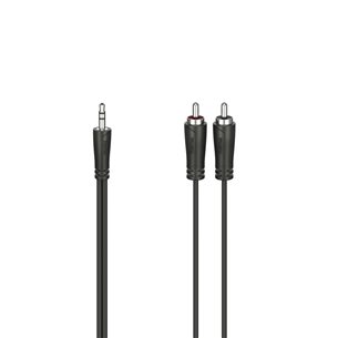 Hama Audio Cable, 3.5 mm - 2 RCA, 1,5 m, black - Cable 00205110