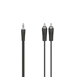 Hama Audio Cable, 3.5 mm - 2 RCA, 1.5 m, melna - Vads