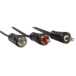 Hama Audio Cable, 3,5 мм - 2 RCA, 1,5 м, черный - Кабель