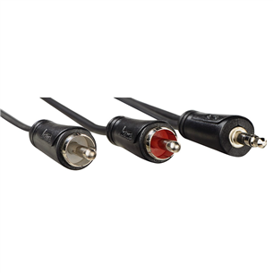 Hama Audio Cable, 3.5 mm - 2 RCA, 1.5 m, melna - Vads