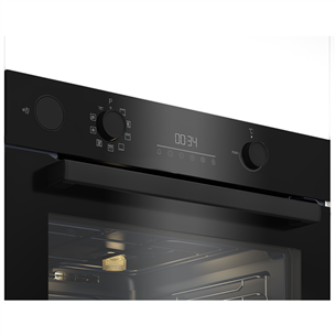 Beko, Beyond, pyrolytic cleaning, 72 L, black - Built-in Oven