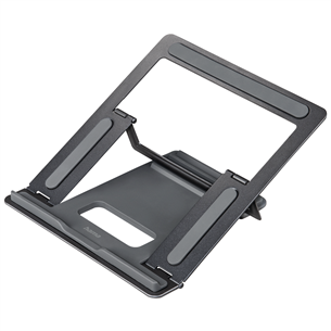 Hama Metal Notebook Stand, regulējams augstums, melna - Portatīvā datora statīvs 00053048