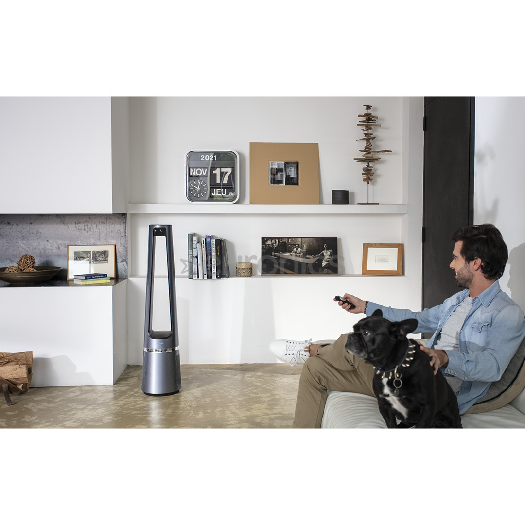 Tefal Eclipse 2in1, 120 м³/ч, серый - Очиститель воздуха и вентилятор