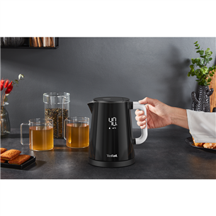 Tefal Smart & Light, temperatūras regulācija, 1 L, melna - Tējkanna