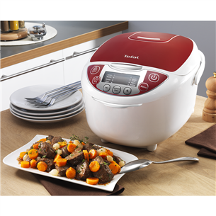 Tefal Fuzzy Logic, 5 L, 750 W, balta/sarkana - Multivārāmais katls