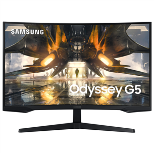 Samsung Odyssey G5, 32", WQHD, LED VA, 165 Hz, melna - Ieliekts monitors