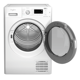 Whirlpool, 9 kg, dziļums 64.9 cm - Veļas žāvētājs