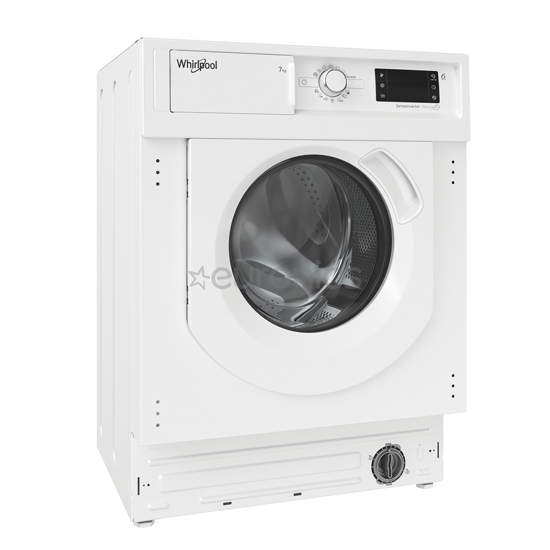 Whirlpool, 7 kg, depth 55 cm, 1400 rpm - Built-in Washing Machine