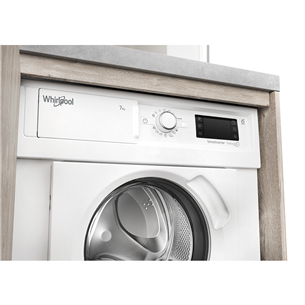 Whirlpool, 7 kg, dziļums 55 cm, 1400 apgr/min. - Iebūvējama veļas mazgājamā mašīna