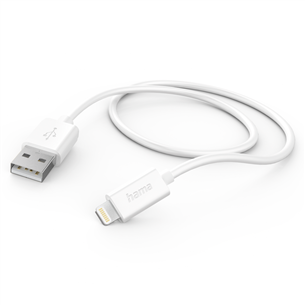 Hama, USB A - Lightning, 1 m, white - Cable