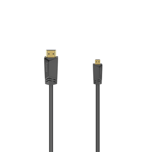 Hama High Speed ​​HDMI 2.0b - HDMI micro, 1,5 m, tumši pelēka - Vads 00205016