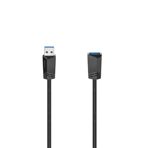 Hama Extension Cable, USB-A 3.0, 1.5 m, melna - Vads