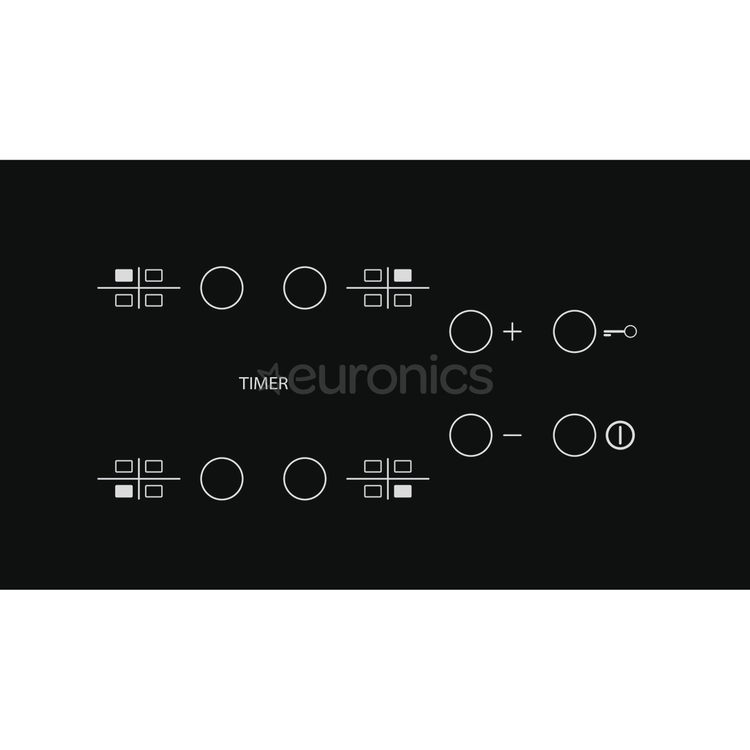 Whirlpool, ширина 58 см, без рамы, черный - Интегрируемая варочная панель