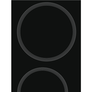 Whirlpool, platums 58 cm, melna - Iebūvējama keramiskā plīts virsma
