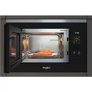 Whirlpool, 25 L, 900 W, black - Built-in Microwave Oven with Grill
