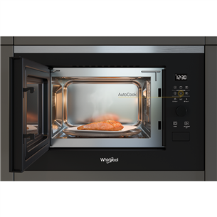 Whirlpool, 25 L, 900 W, black - Built-in Microwave Oven with Grill