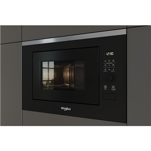 Whirlpool, 25 L, 900 W, black - Built-in Microwave Oven with Grill