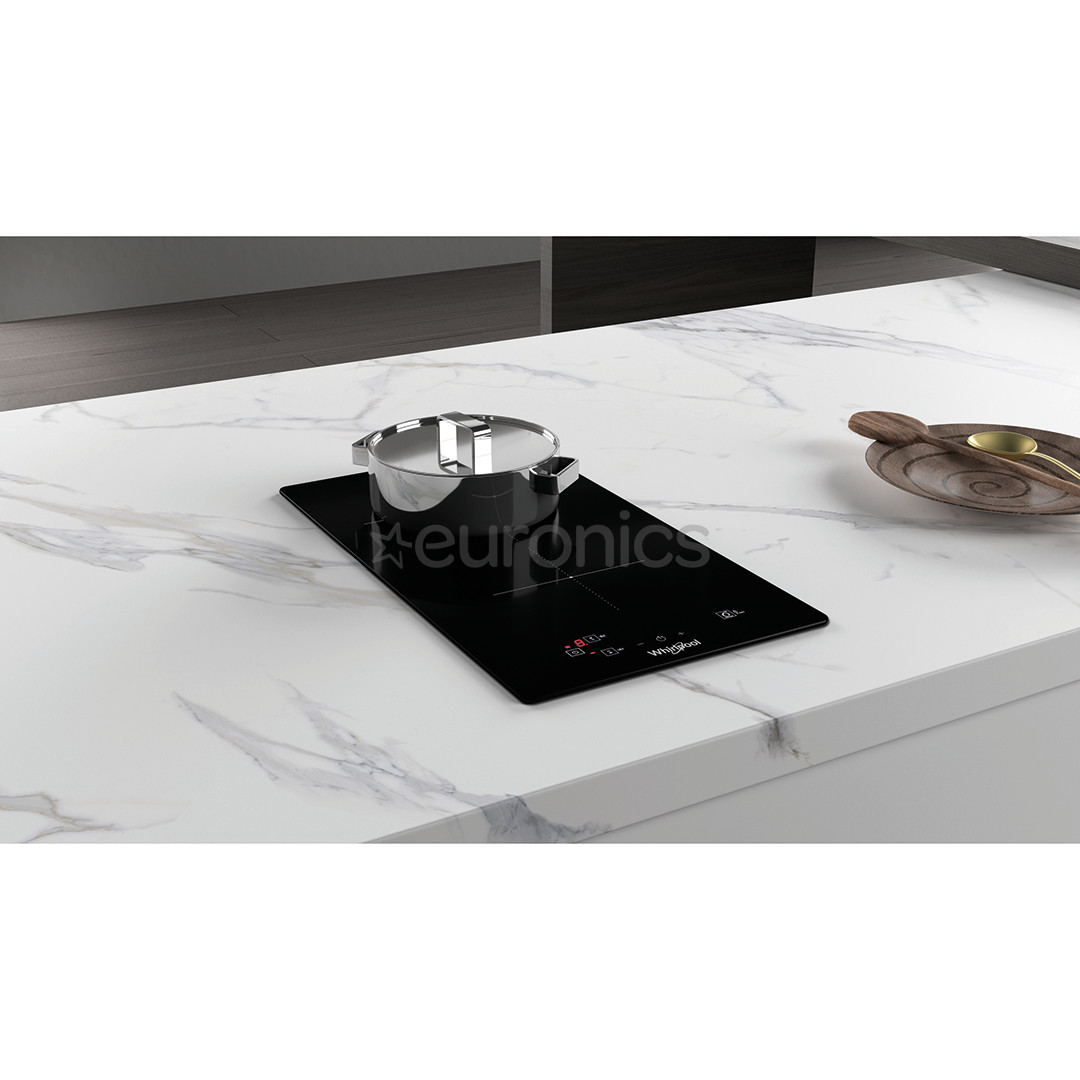 Whirlpool, width 28.4 cm, frameless, black - Built-in Induction Hob
