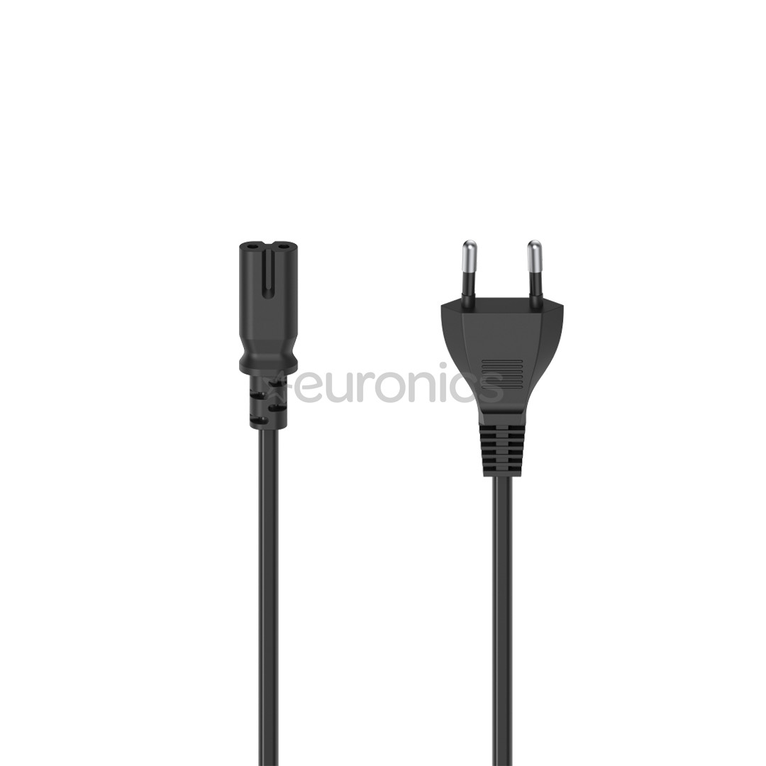 Hama power cord, 2-pin, черный - Кабель питания