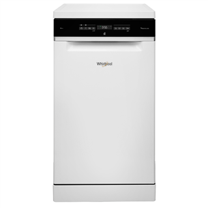 Whirlpool, 10 komplekti, platums 45 cm, balta/melna - Trauku mazgājamā mašīna WSFO3O23PF