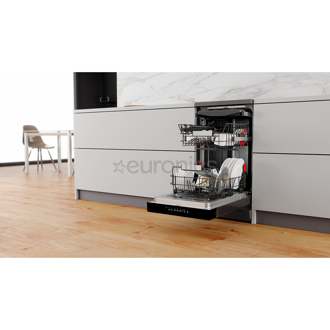 Whirlpool, 10 komplekti, platums 45 cm, sudraba - Trauku mazgājamā mašīna