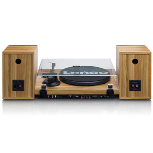 Lenco LS-500, walnut - Turntable with speakers