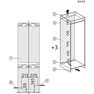 Miele, NoFrost, 246 L, augstums 177 cm - Iebūvējams ledusskapis