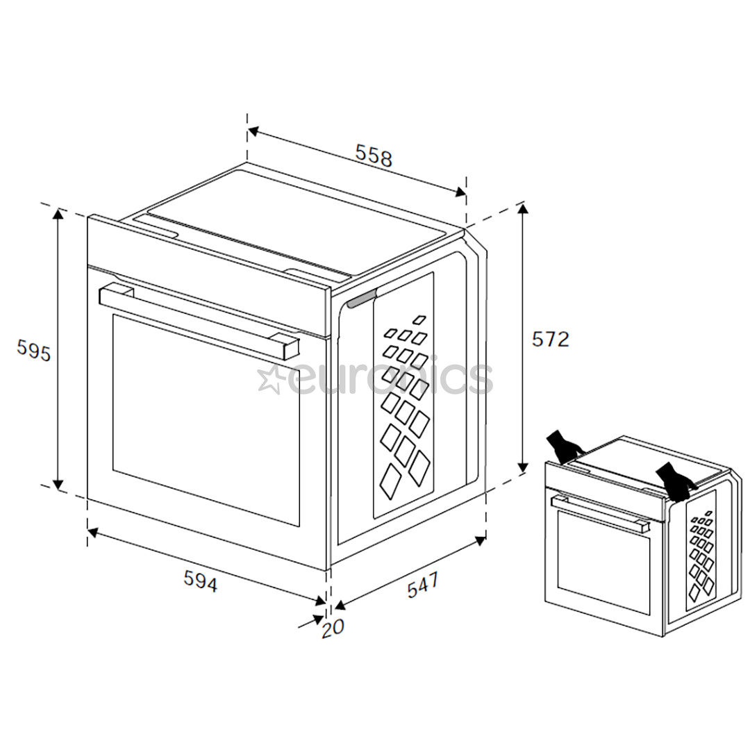 Beko, Beyond, catalytic back wall, 72 L, white - Built-in Oven