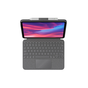 Logitech Combo Touch, grey - Tablet book cover with keyboard