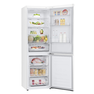 LG, No Frost, 341 л, высота 186 см, белый - Холодильник