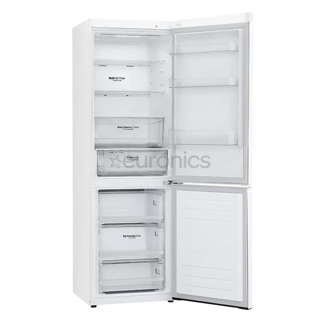 LG, No Frost, 341 L, height 186 cm, white - Refrigerator