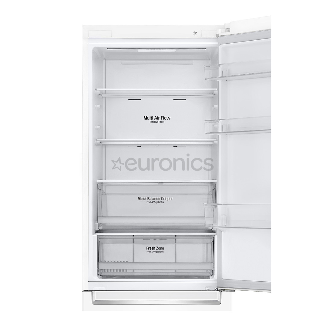 LG, No Frost, 341 L, height 186 cm, white - Refrigerator