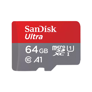 SanDisk Ultra microSD with SD Adapter, 64 GB - Atmiņas karte
