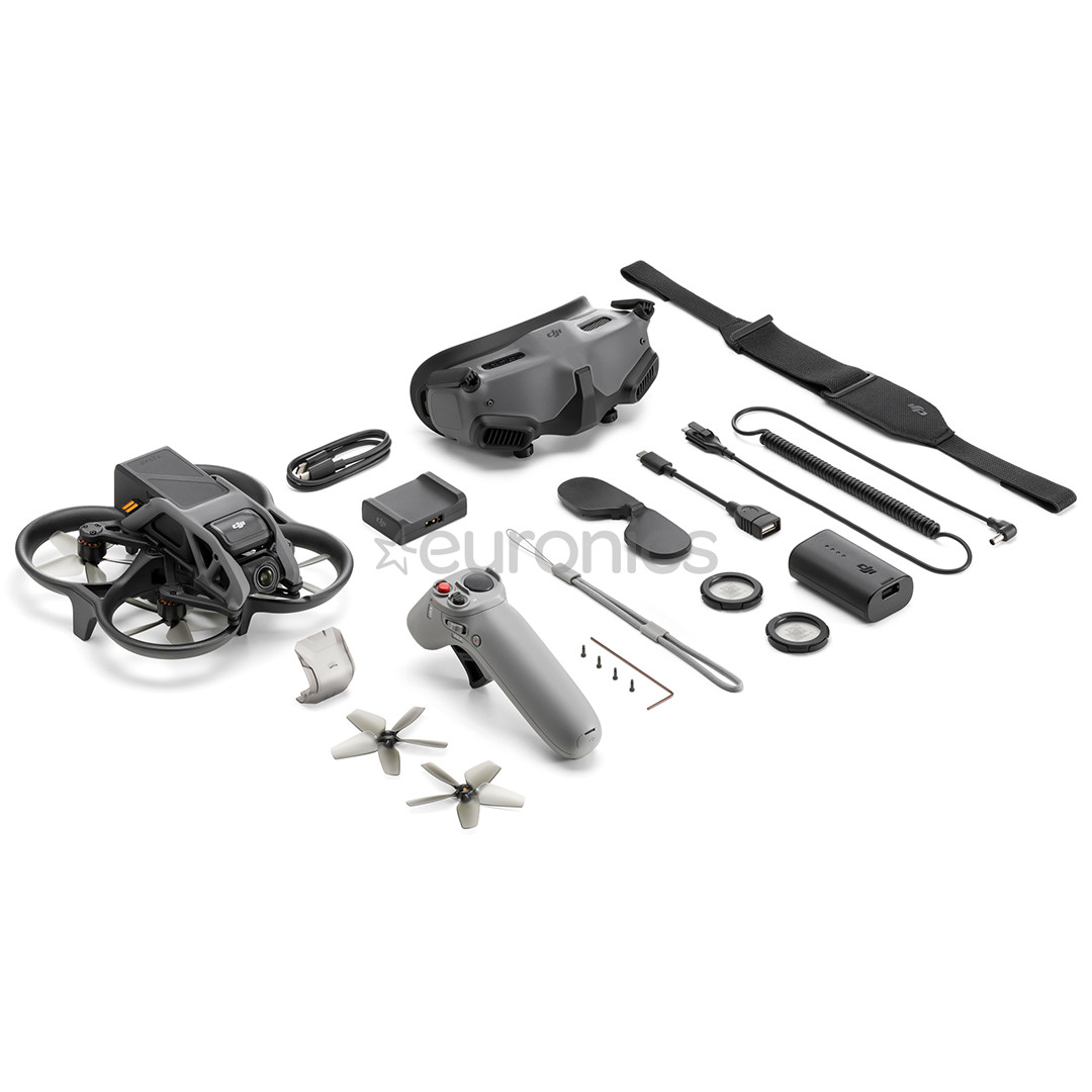 DJI Avata Pro-View Combo, melna/pelēka - Radio vadāms lidaparāts