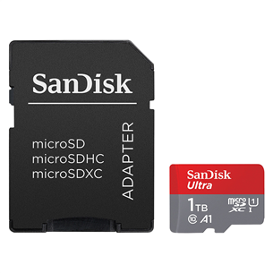 SanDisk Ultra microSDXC, + adapteris, 1 TB - Atmiņas karte