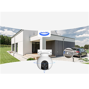 EZVIZ H8 Pro 3K, 5 MP, WiFi, LAN, human and vehicle detection, night vision, white  - Pan & Tilt WiFi Camera