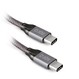 SBS USB-C - USB-C, 240 W, 1 m, gray - Cable TECABLETCCVIDEOW
