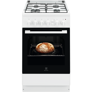 Electrolux, 55 L, white - Gas cooker with gas oven