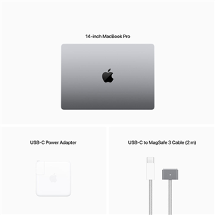 Apple MacBook Pro 14 (2023), M2 Pro 10C/16C, 16 ГБ, 512 ГБ, RUS, серый космос - Ноутбук