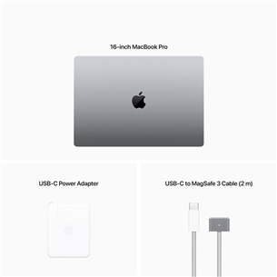 Apple MacBook Pro 16 (2023), M2 Pro 12C/19C, 16 ГБ, 512 ГБ, ENG, серый космос - Ноутбук