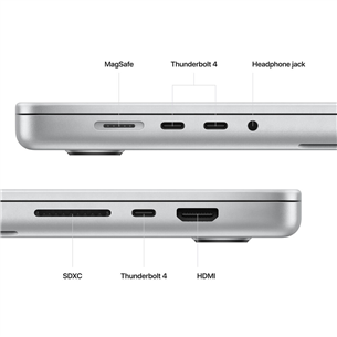 Apple MacBook Pro 16 (2023), M2 Pro 12C/19C, 16 GB, 512 GB, ENG, sudraba - Portatīvais dators