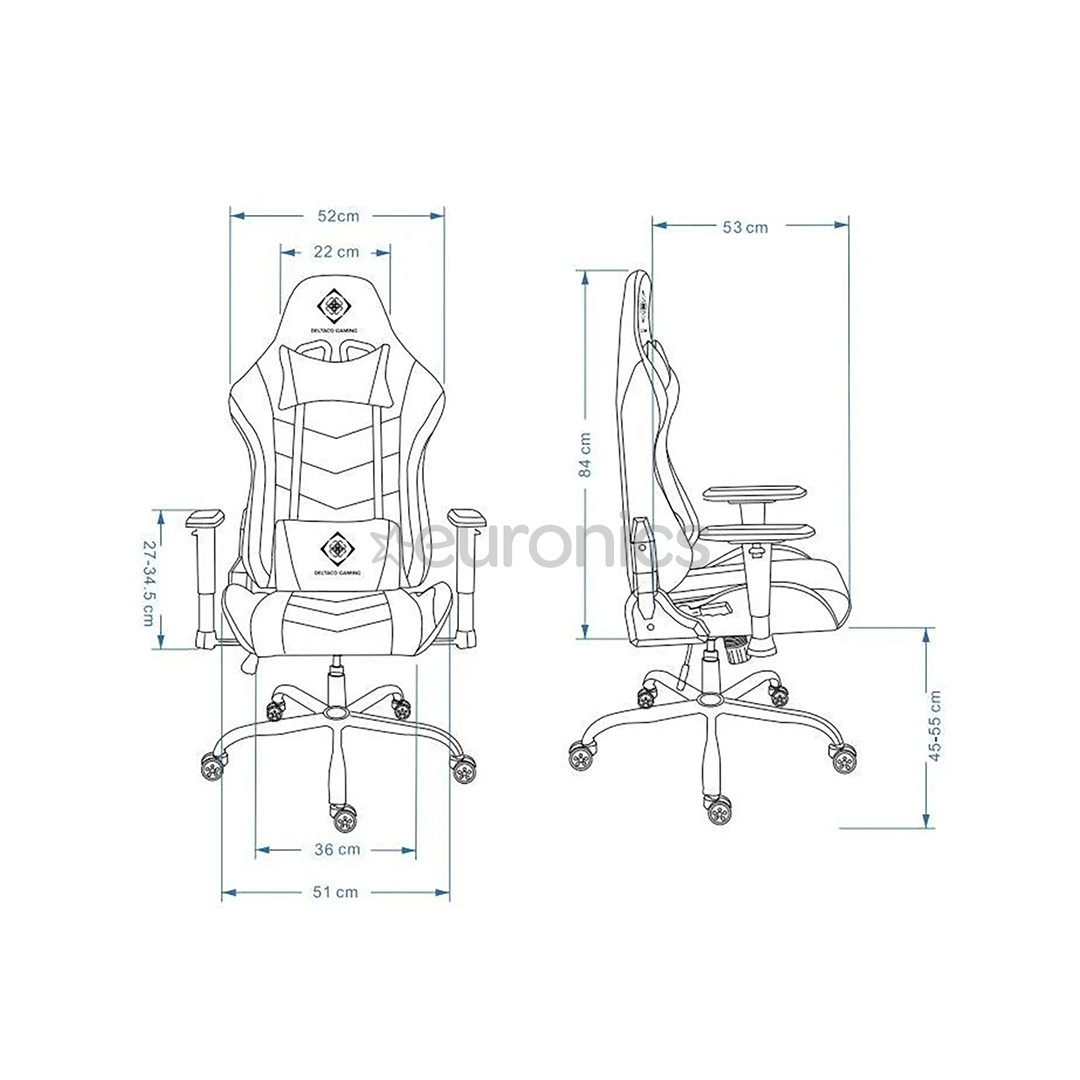 Deltaco PCH80 (PU), pink - Gaming chair