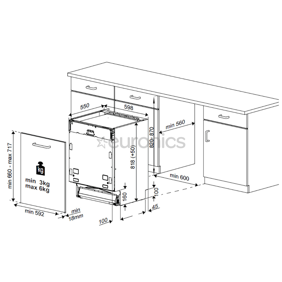 Beko, Beyond, 15 place settings, width 60 cm - Built-in dishwasher