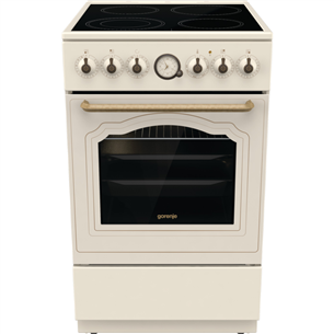 Gorenje, retro, 70 L, beige - Freestanding Ceramic Cooker