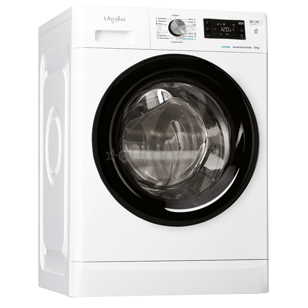 Whirlpool, 8 kg, dziļums 63 cm, 1400 apgr/min., balta - Veļas mazgājamā mašīna ar priekšējo ielādi