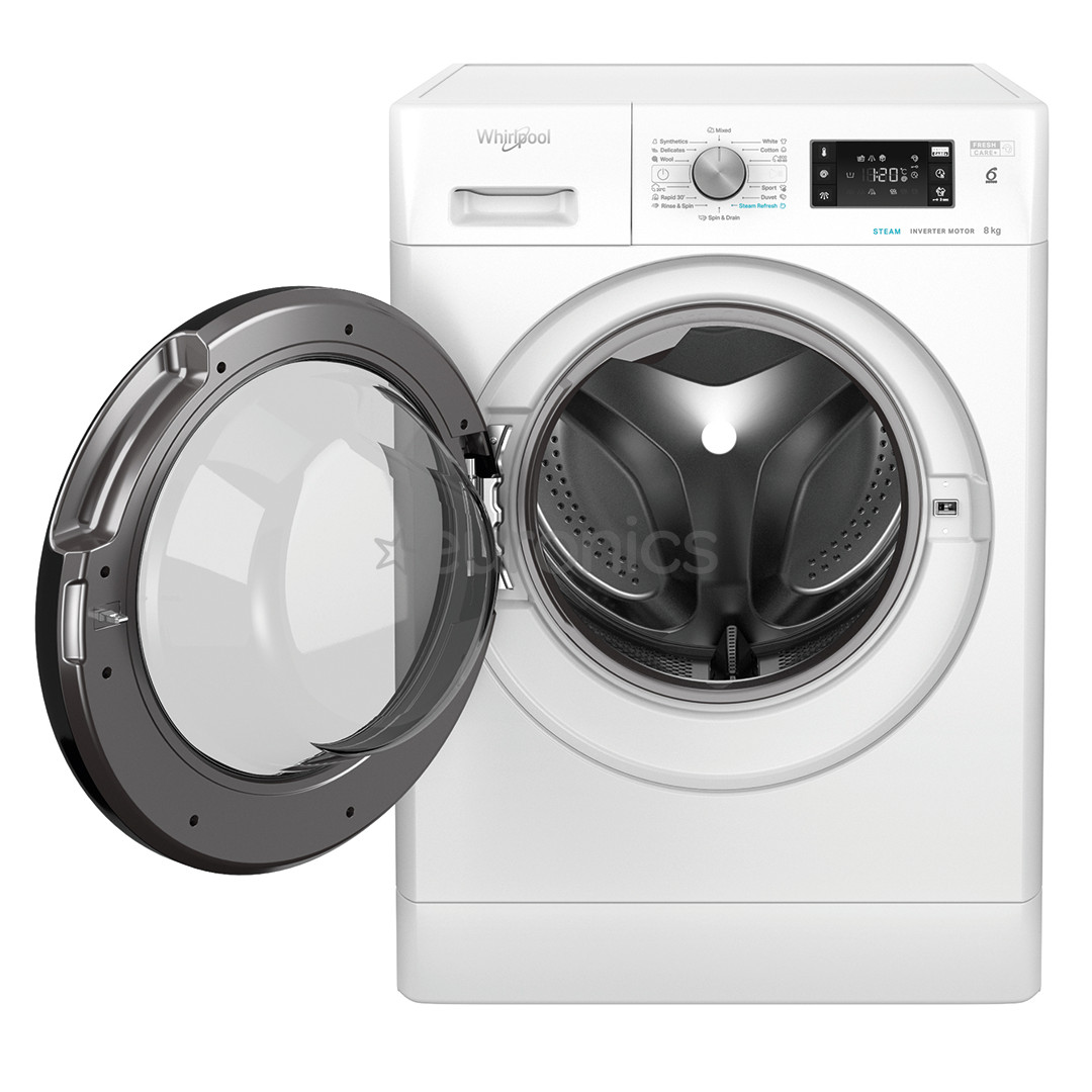 Whirlpool, 8 kg, dziļums 63 cm, 1400 apgr/min., balta - Veļas mazgājamā mašīna ar priekšējo ielādi